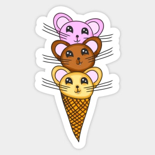 Mice Cream Sticker